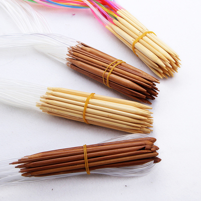 Ponto de bambu da matéria prima das agulhas de confecção de malhas agulha de crochê de bambu carbonizada do único