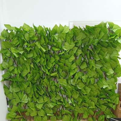 Planta verde plástica decorativa Mat Panel Artificial Leaves Fence para exterior