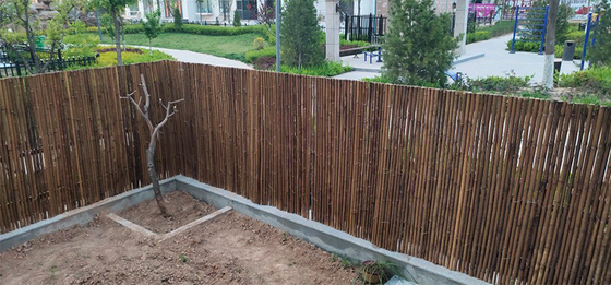 Cerco de bambu de With Frame Carbonized da cerca de bambu decorativa do berçário 2x1.8m