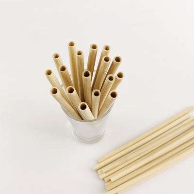 As palhas de bambu orgânicas Compostable personalizaram Logo Travel Juice Cocktail Use