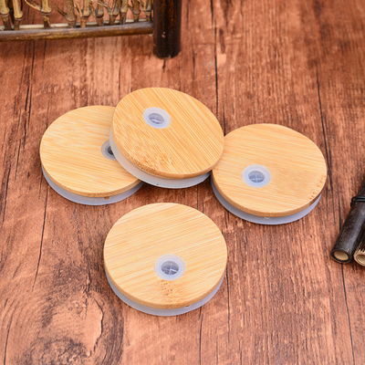 Tampas de colocação em latas reusáveis de bambu de madeira para o café das ervas do chá do armazenamento do cereal do alimento
