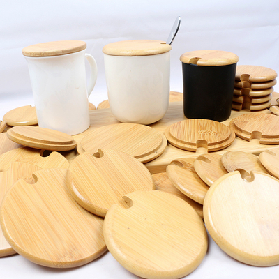 A vela do frasco de Ring Bamboo Jar Lid Storage do silicone range as tampas herméticas de bambu