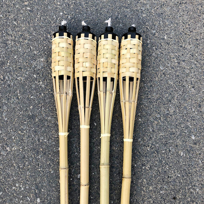 partido de bambu de Tiki Torches For Garden Lighting Luau da tocha de bambu natural de 180cm