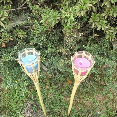 Tocha de bambu natural do partido exterior com o cartucho recarregável do óleo do metal da substituição