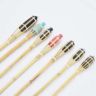 Tocha de bambu natural exterior Tiki Torch de bambu da decoração da plataforma da jarda