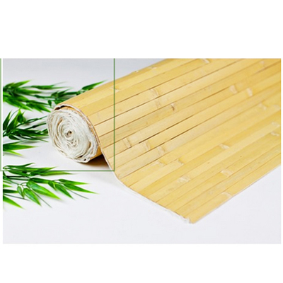 Papel de parede de bambu natural 17mm almofadando de bambu feito à mão tecido para trás para a decoração da casa