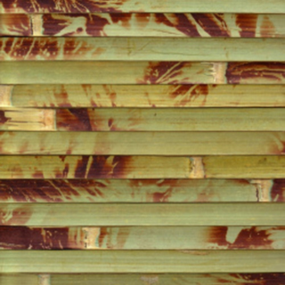 Papel de parede de bambu natural 17mm almofadando de bambu feito à mão tecido para trás para a decoração da casa