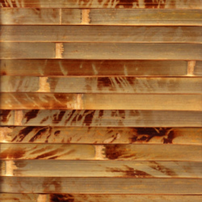 Papel de parede de bambu natural 17mm almofadando de bambu feito à mão tecido para trás para a decoração da casa