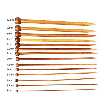 12Pcs ajustou agulhas de confecção de malhas de bambu claras da circular escolhe a confecção de malhas aguçado para a confecção de malhas feito a mão de DIY