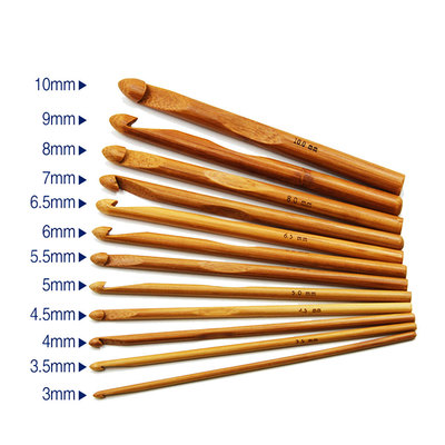 A agulha de crochê de bambu de madeira ergonômica ajustou 8 partes para o novato