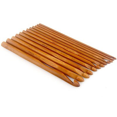 8 partes as agulhas de crochê de bambu de madeira de 1mm a de 2.75mm ajustaram agulhas de confecção de malhas Handcrafted
