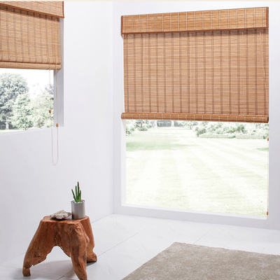 cortina colorida personalizada proteção solar cega de bambu do rolo de 1.8m para a casa