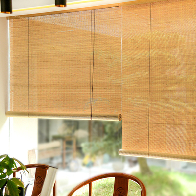 o rolo de bambu colorido das cortinas de janela da luz do dia de 2m plissou cortinas