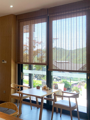 as cortinas de rolo de bambu exteriores de 2m rolam acima a prova amigável de Eco Sun das máscaras