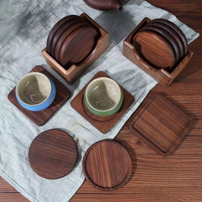 Porta-copos de bambu em branco pequeno poroso para vaso de plantas suculentas bandeja de 3,2 polegadas