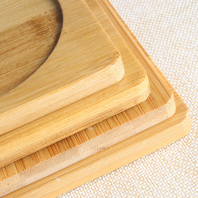 Tabela carbonizada impermeável Mat For Glass Cup do risco das pousas-copos de bambu vazias anti