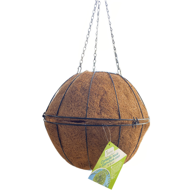 Cestas penduradas de jardim Planta flor redonda de coco Vaso de coco Cestas penduradas para decoração