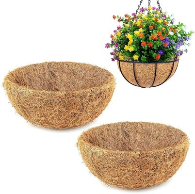 Cesto de plantação pendurado de coco com cabide Pot natural ecológico para jardim exterior interno