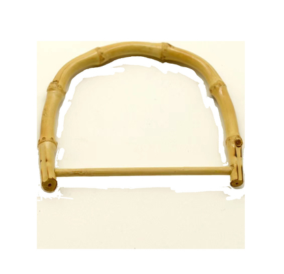 Bolsas de bambu de plástico Mãos Bolsas de mão em forma de U Mãos para fazer bolsas com fecho de metal de ouro Cor queimada