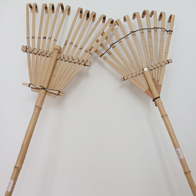 Ferramenta de cultivo Quadro de bambu Coletor de folhas de concreto Rake de folhas de jardim