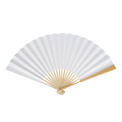 Design tradicional chinês de leque dobrável de bambu pintado à mão