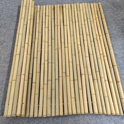 Painéis de vedação de bambu natural, barreira de jardim e fazenda, preto e amarelo