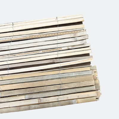 Rolo de Painel de Cerca de Ripas de Bambu Natural Durável - Tela de Privacidade para Jardim Varanda Pátio