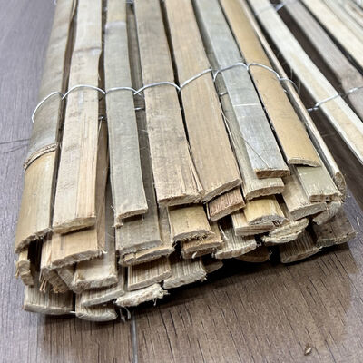 Rolo de Painel de Cerca de Ripas de Bambu Natural Durável - Tela de Privacidade para Jardim Varanda Pátio