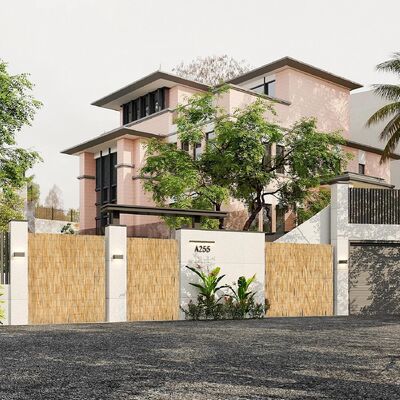 Cercas naturais de cana-de-açúcar, cortina de tela de cana-de-açúcar Eco-friendly para jardim, varanda, exterior, decoração de pátio traseiro