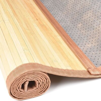 Tapete de piso de bambu antiderrapante durável: tapete de área de bambu ecológico para banheiro e cozinha