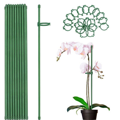 Estacas de Metal Revestidas de Plástico Estacas Verdes de Jardim para Suporte de Plantas Trepadeiras Paisagismo Cercas