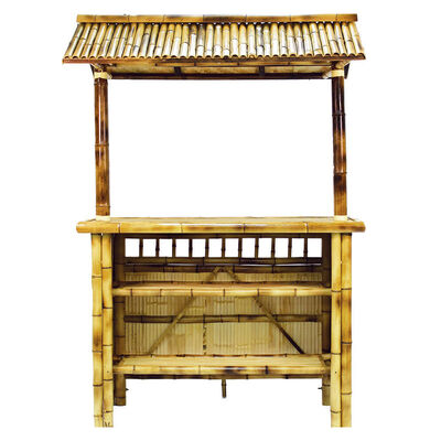 Fuja para seu oásis tropical privado: como um conjunto de barra Tiki de bambu transforma seu espaço ao ar livre