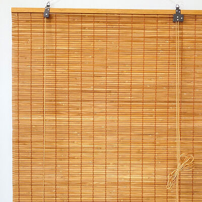 Cortinas de rolo de bambu ecológicas naturais, persianas de estilo romano para decoração de privacidade interna e externa