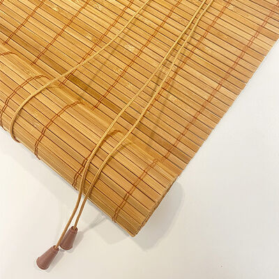 Cortinas de rolo de bambu ecológicas naturais, persianas de estilo romano para decoração de privacidade interna e externa