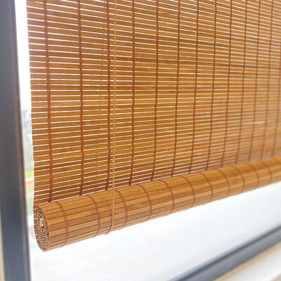 Cortinas de rolo de bambu ecológicas naturais, persianas de estilo romano para decoração de privacidade interna e externa