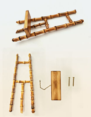 Suporte de mesa de bambu natural com função 3 em 1 para visualização viva-voz de tablet e livro