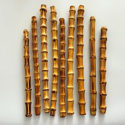 Materiais primários artesanais de raiz de bambu natural feitos à mão para decoração de jardim e casa